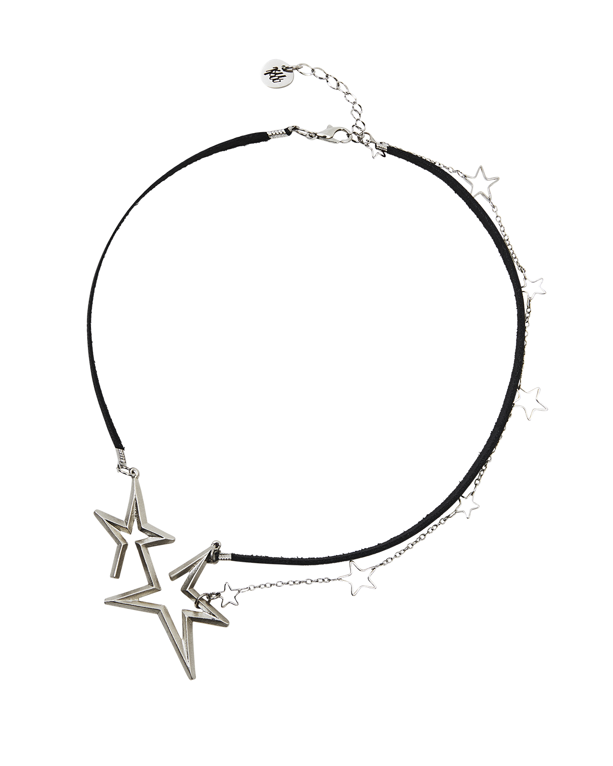 DOUBLE STAR NECKLACE BLACK