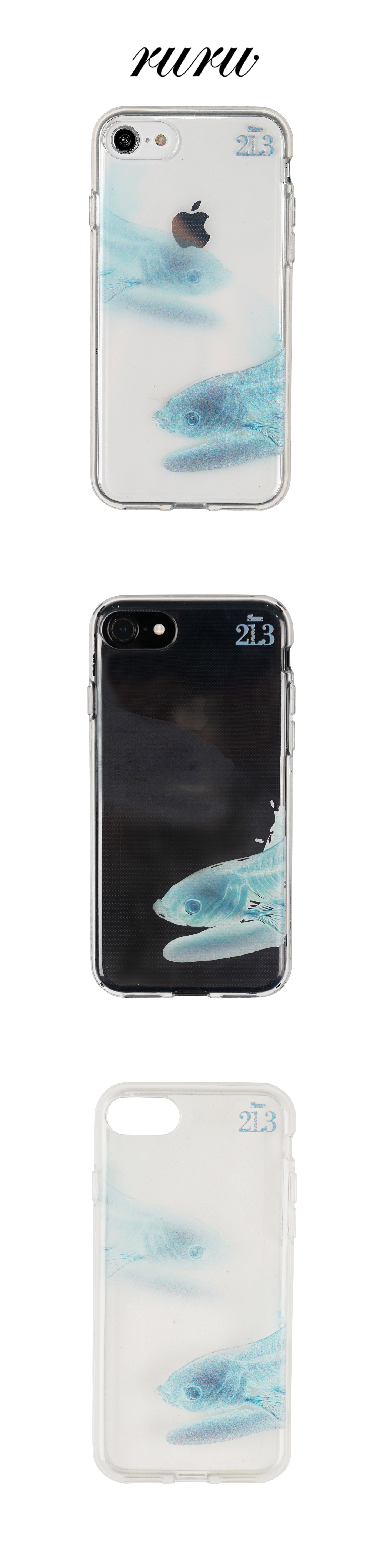 CLEAR FISH PHONECASE BLUE