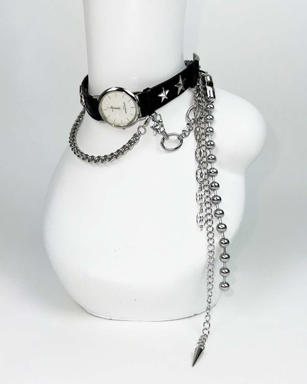 LEATHER WATCH NECKLACE