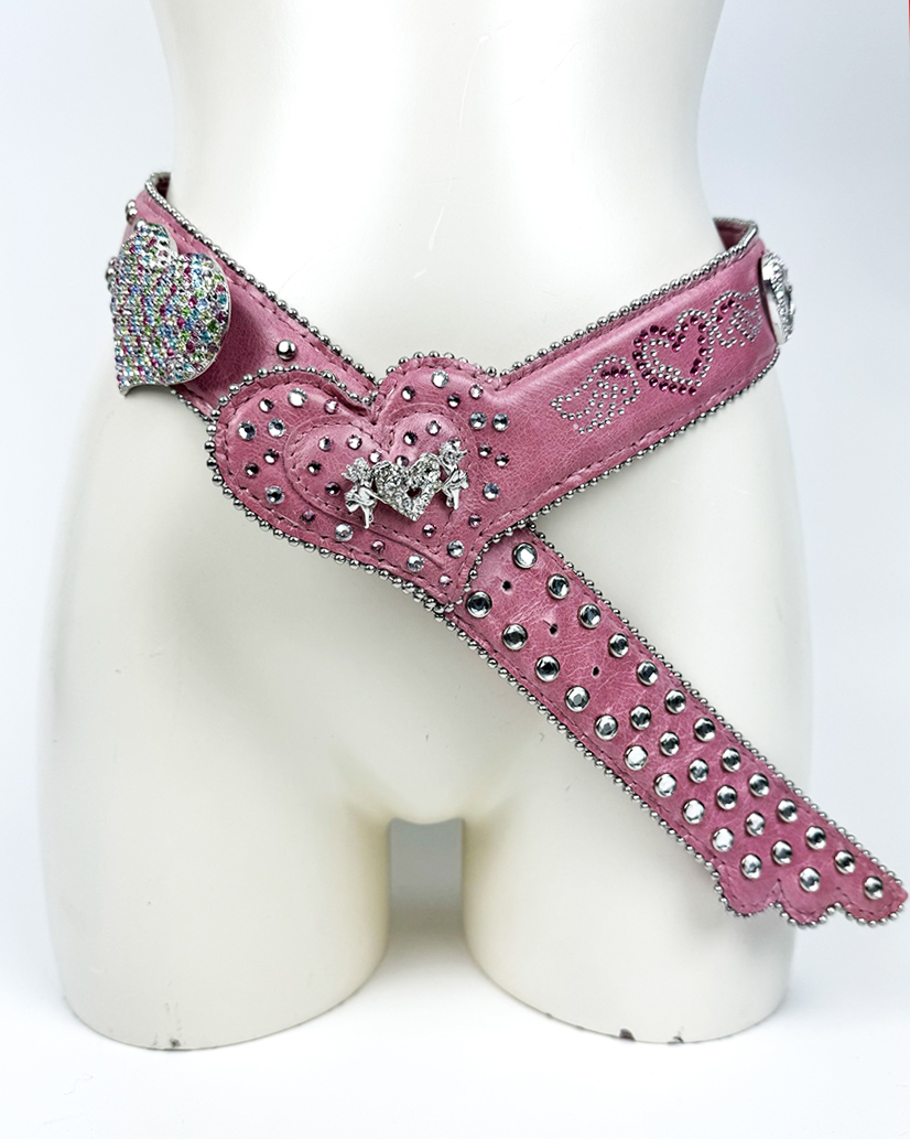 CUTE PINK LEATHER BELT (for HUH YUNJIN)